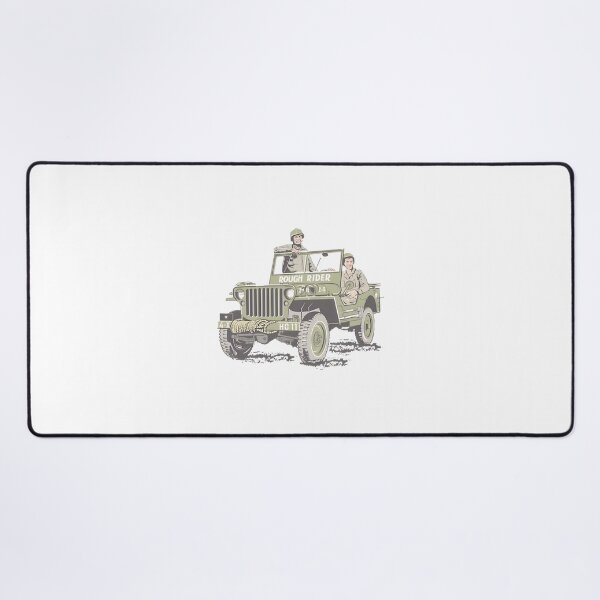 Item preview, Rough Rider Jeep Vintage Military Vehicle Art designed and sold by Delleladesign.