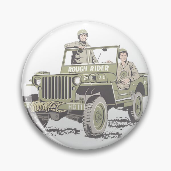 Item preview, Rough Rider Jeep Vintage Military Vehicle Art designed and sold by Delleladesign.