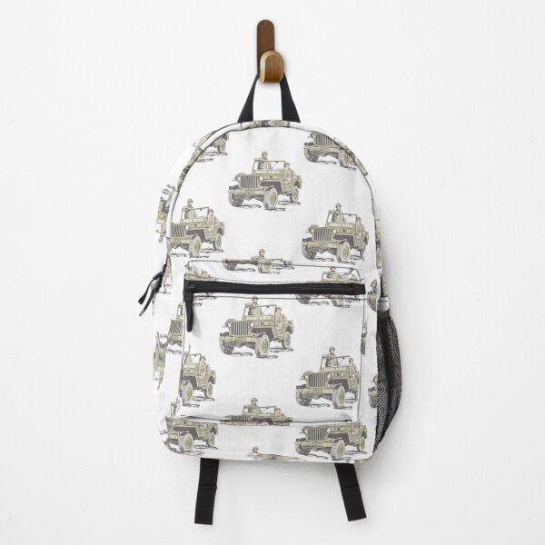 Item preview, Rough Rider Jeep Vintage Military Vehicle Art designed and sold by Delleladesign.