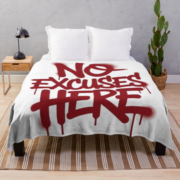Item preview, No Excuses Here – Bold Discipline Typography for Apparel designed and sold by NewUSShop.