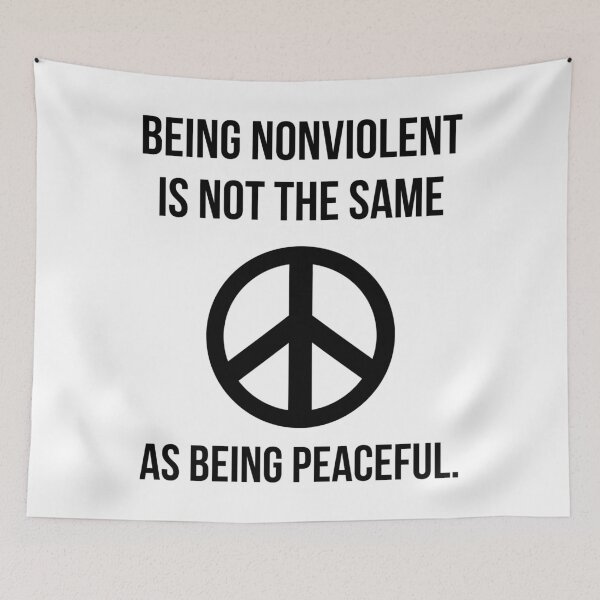 Item preview, Being nonviolent is not the same as being peaceful. designed and sold by Rachel the Artist .