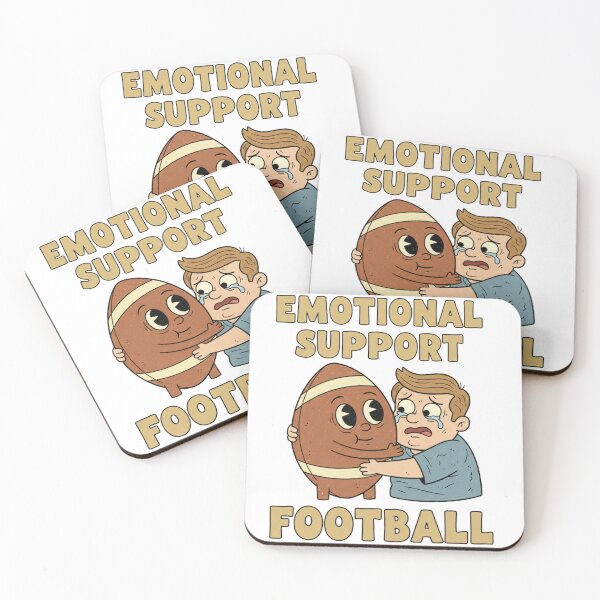 Item preview, Emotional Support Football – Funny Retro Football Fan designed and sold by DIRTYSKETCHH.