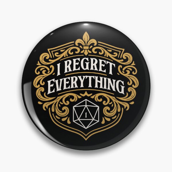 Item preview, Retro I Regret Everything Critical Fail Funny D20 Dice designed and sold by pixeptional.