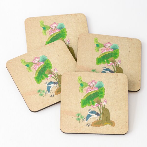 Item preview, Radiant Serenity: White Heron and Pink Lotus  designed and sold by QamarART Paintings.