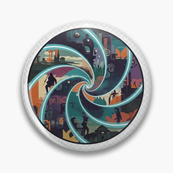 Item preview, Timeless Path Time Travel Spiral Sticker | Cyberpunk Urban Vortex Art designed and sold by mdj96.