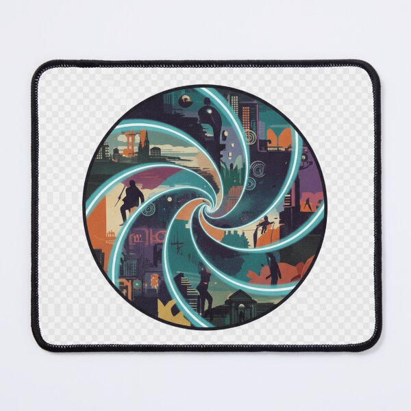 Item preview, Timeless Path Time Travel Spiral Sticker | Cyberpunk Urban Vortex Art designed and sold by mdj96.