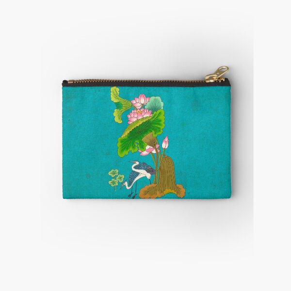 Item preview, Emerald Pond: Pink Lotus and Heron in Harmony  designed and sold by QamarART Paintings.