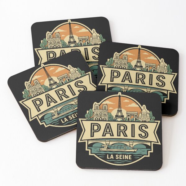 Item preview, Paris Skyline France Vintage Travel Badge designed and sold by Imaginationbeyond.