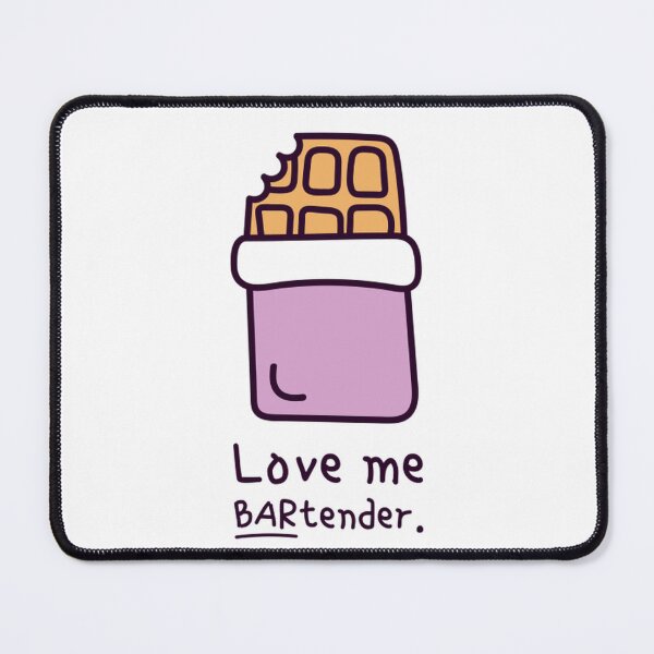 Item preview, Love Me Bartender Chocolate Bar Pun Anti Valentine designed and sold by Thonregurnume.