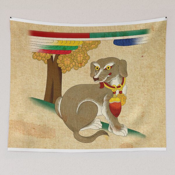 Item preview, Golden Guardian: Brown Sapsali under the Pine Tree  designed and sold by QamarART Paintings.