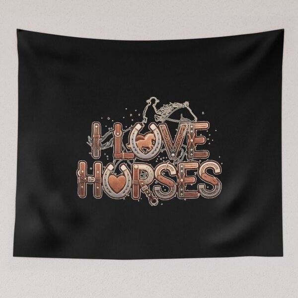 Item preview, I LOVE HORSES cowgirls cowboys ranch farmers farm horse stables horse races horseback rider designed and sold by Jt41.