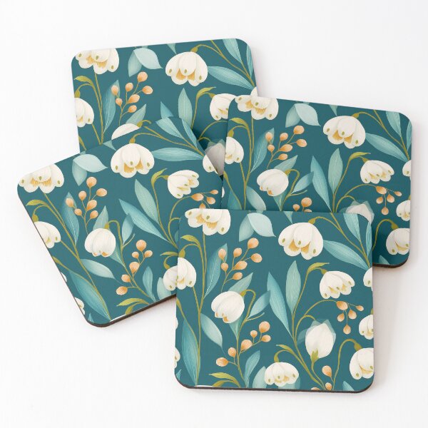 Item preview, Snowdrop Flower Pattern – Delicate Floral Seamless Design designed and sold by BobaBunny76.