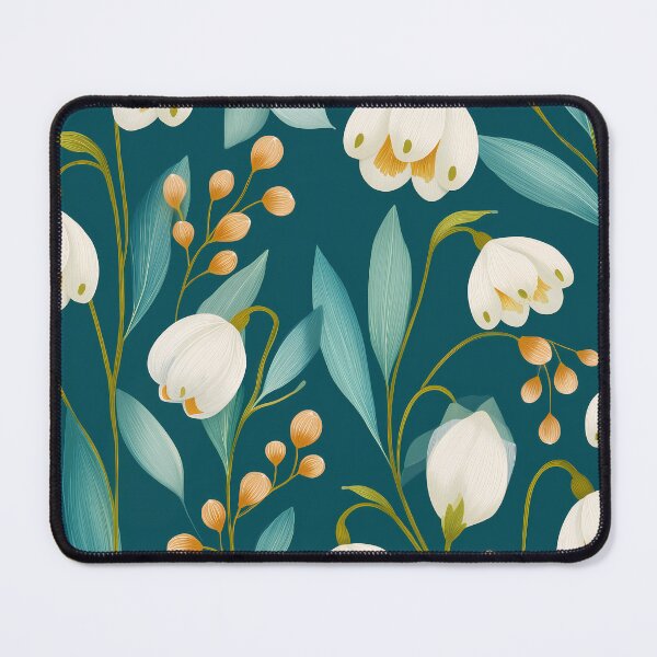 Item preview, Snowdrop Flower Pattern – Delicate Floral Seamless Design designed and sold by BobaBunny76.