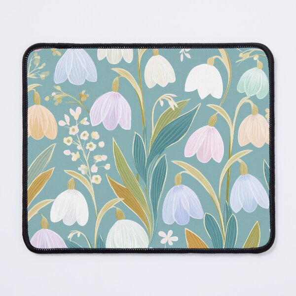 Item preview, Snowdrop Flower Pattern – Delicate Floral Seamless Design designed and sold by BobaBunny76.