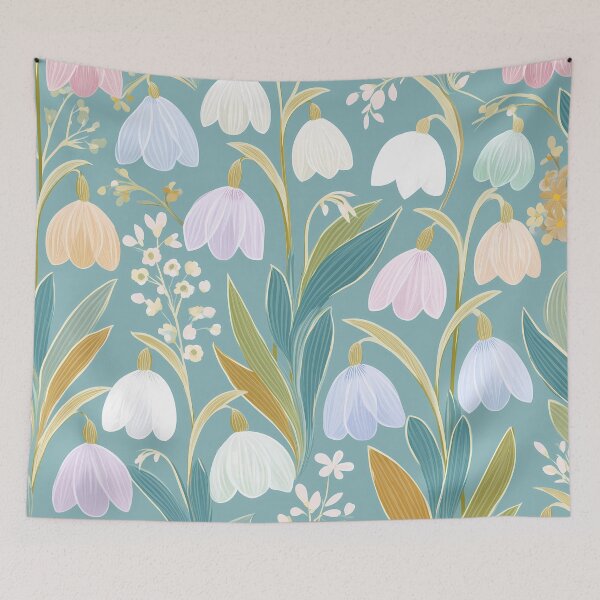 Item preview,  Snowdrop Flower Pattern – Delicate Floral Seamless Design designed and sold by BobaBunny76.