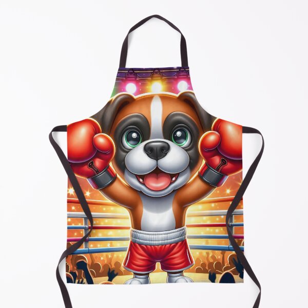 Item preview, Cute Boxing Dog Cartoon designed and sold by CuteThingsWorld.