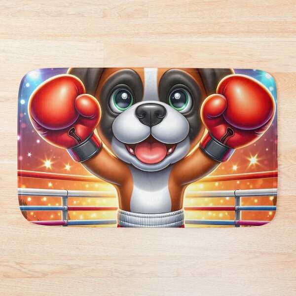 Item preview, Cute Boxing Dog Cartoon designed and sold by CuteThingsWorld.