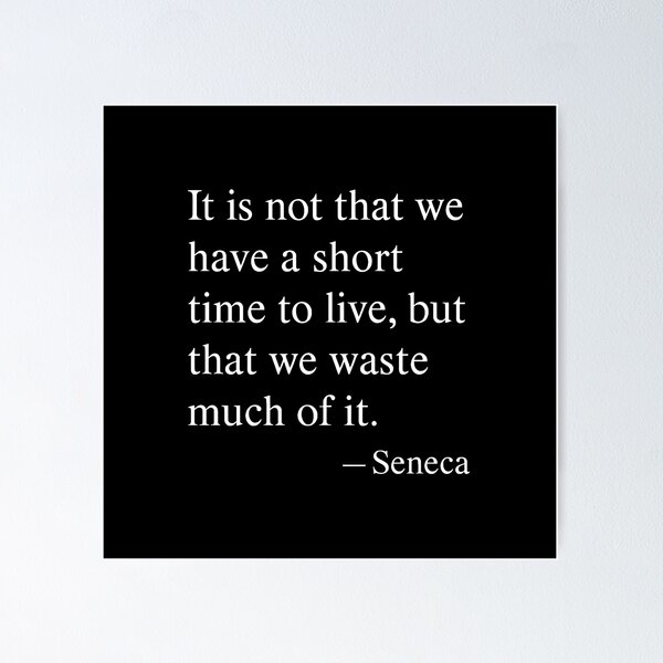 Item preview, Do Not Waste Time – Seneca Stoic Quote (White Font) designed and sold by TshirtsLabs.
