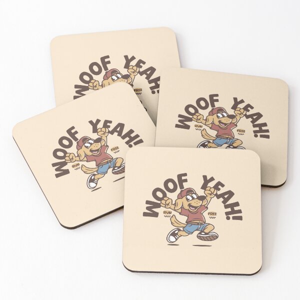 Item preview, Woof Yeah! Funny Running Dog Cartoon – Motivational Sport Design designed and sold by adipra.