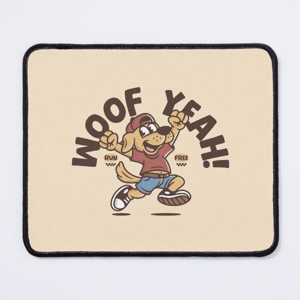 Item preview, Woof Yeah! Funny Running Dog Cartoon – Motivational Sport Design designed and sold by adipra.
