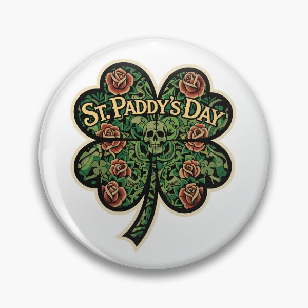 Item preview, St Paddys Day Skull Clover designed and sold by hunting4designs.