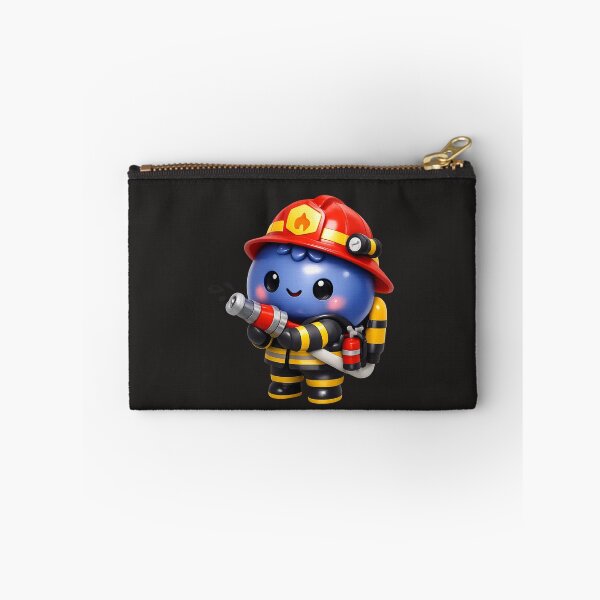 Item preview, Cute Brave Blueberry Firefighter | Kawaii Fruit Character Art designed and sold by Moons Studio.