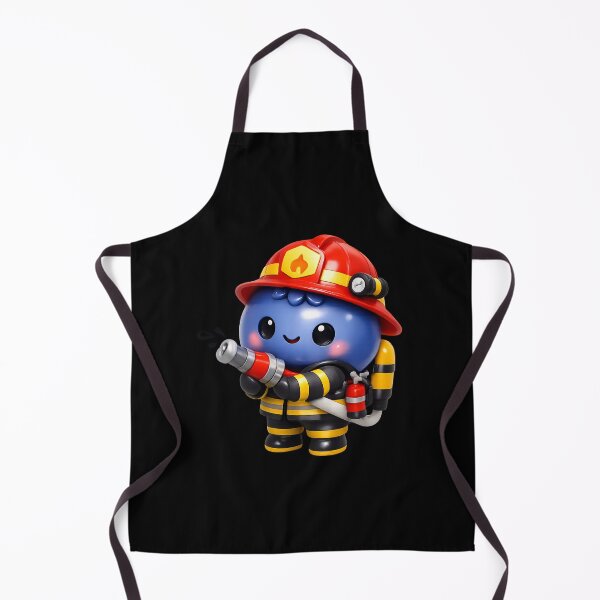 Item preview, Cute Brave Blueberry Firefighter | Kawaii Fruit Character Art designed and sold by Moons Studio.