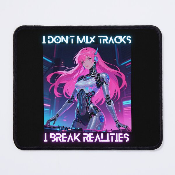 Item preview, I Don't Mix Tracks I Break Realities - Cyberpunk DJ Tee designed and sold by StudioAkuma.