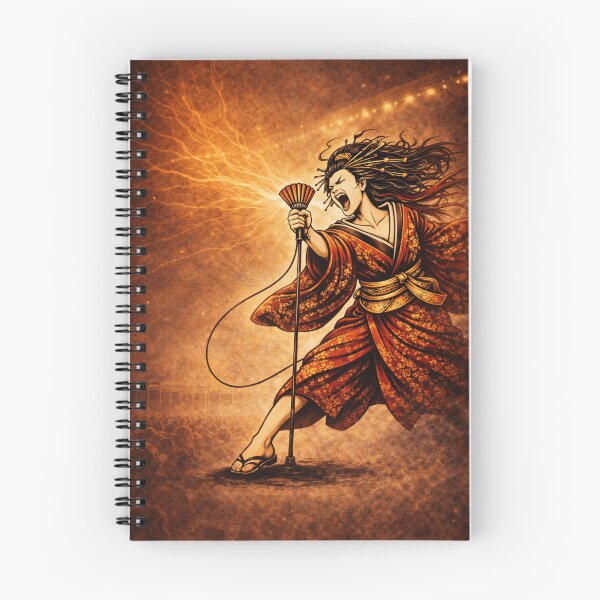Item preview, KAGURA – Oiran Vocal | Japanese Rock Band Performance Art Poster designed and sold by mikawaya studio.