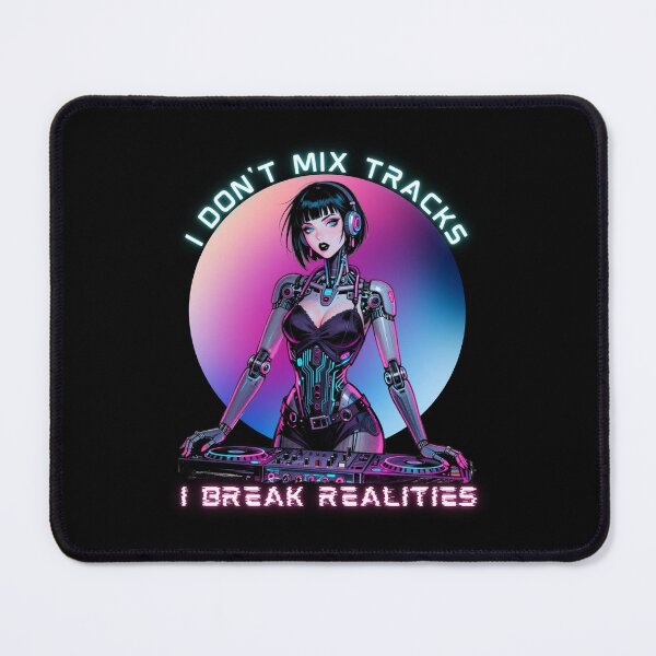Item preview, I Don't Mix Tracks I Break Realities - Cyberpunk DJ Tee designed and sold by StudioAkuma.