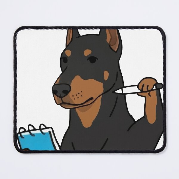 Item preview, Doberman Pretending To Be Productive designed and sold by WhatsupDawg.