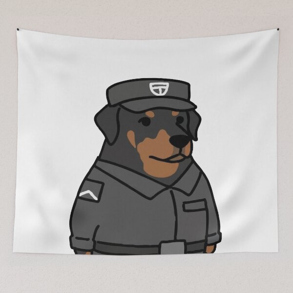 Item preview, Doberman Officer Standing On Duty designed and sold by WhatsupDawg.