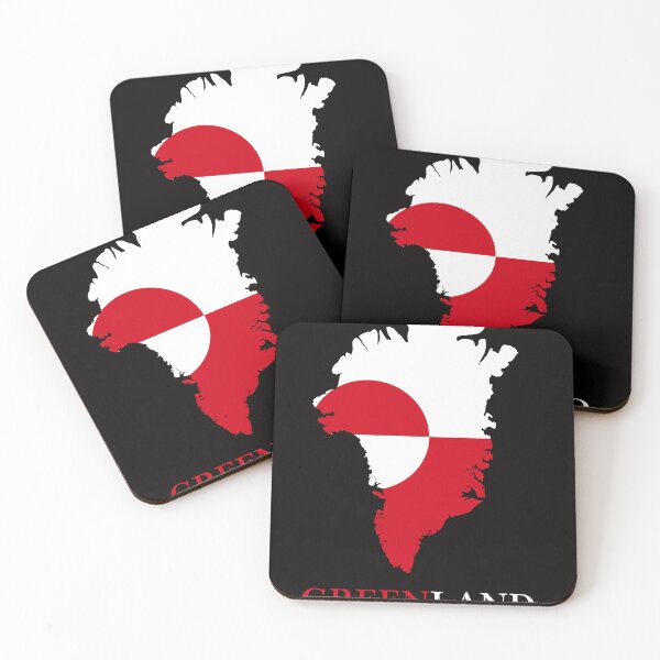 Item preview, Greenland Map Silhouette with National Flag designed and sold by  Merch08 .