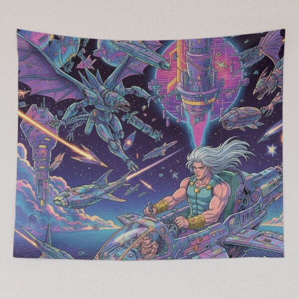 Item preview, Primary: Neon Overdrive: The Lost Synthwave Space Opera  Alternative: Cyber-Psychedelic Chaos: A Retro-Futurist Dreamscape designed and sold by Design Repo.
