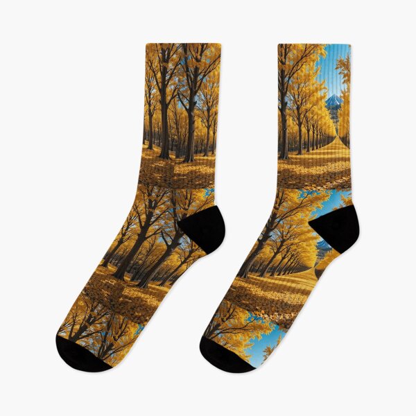 Item preview, Golden Ginkgo Avenue designed and sold by PixelVibe782.