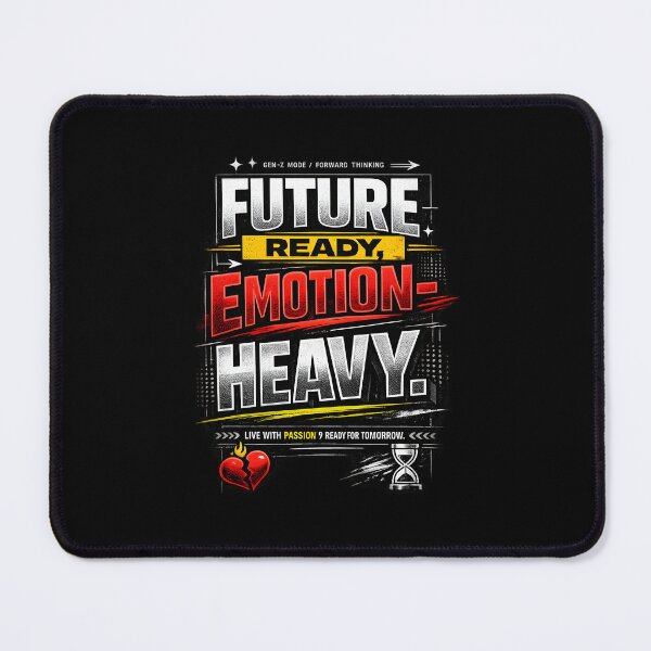 Item preview, Future Ready Emotion Heavy Typography Art - Stoic Gen Z Quote Design for Streetwear and Mental Health Awareness - Forward Thinking Modern Minimalist Poster by Vivaan Studio designed and sold by Vivaan Studio.