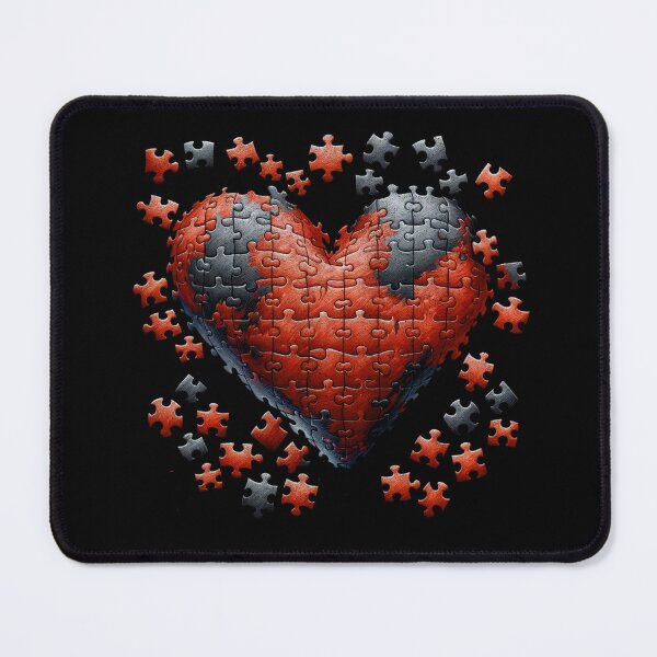 Item preview, Heart Puzzle Pieces – Love & Connection Symbol Design designed and sold by Unikat.SE.