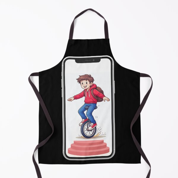 Item preview, Unicycle rider cartoon on mobile phone designed and sold by LineLoo.