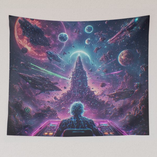 Item preview, Primary: Neon Overdrive: The Lost Synthwave Space Opera  Alternative: Cyber-Psychedelic Chaos: A Retro-Futurist Dreamscape designed and sold by Design Repo.