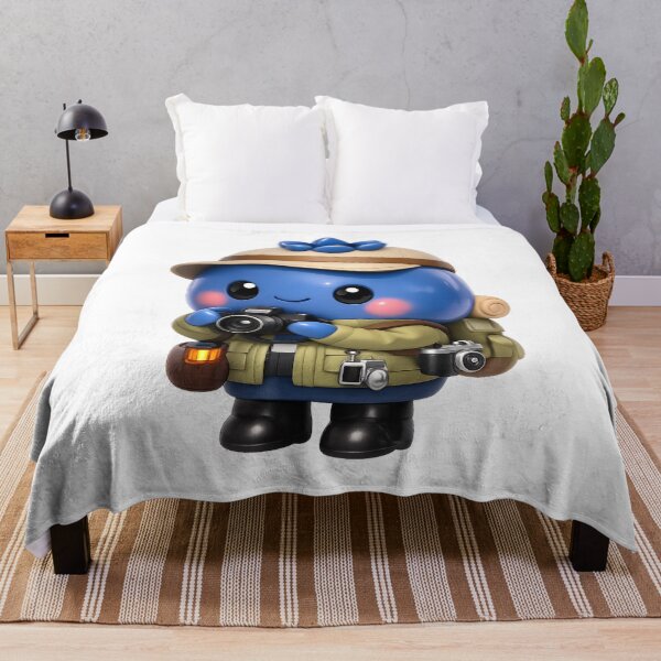 Item preview, Cute Blueberry Photographer with Camera | Kawaii Fruit Character Art designed and sold by Moons Studio.