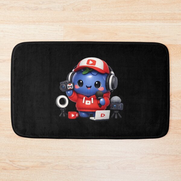 Item preview, Cute Blueberry Vlogger | Kawaii Fruit Content Creator Character Art designed and sold by Moons Studio.