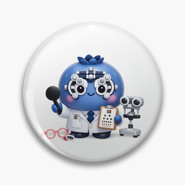Item preview, Cute Blueberry Optometrist | Kawaii Fruit Eye Doctor Character Art designed and sold by Moons Studio.