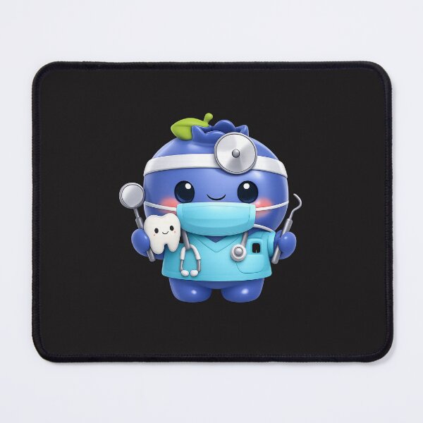 Item preview, Cute Blueberry Dentist | Kawaii Fruit Dental Character Art designed and sold by Moons Studio.