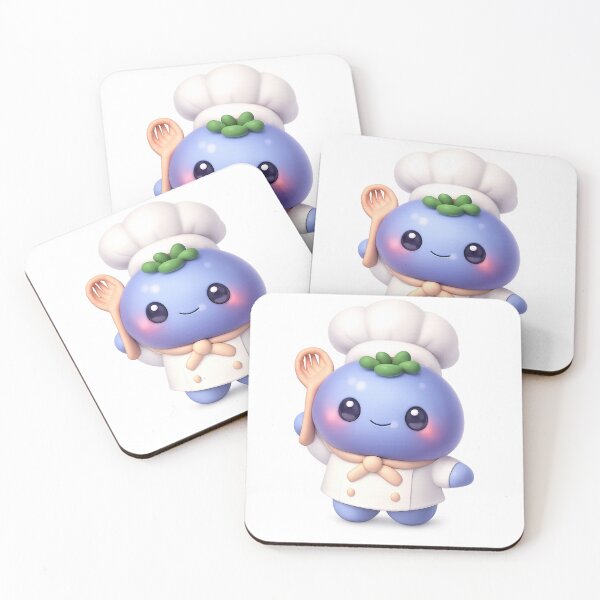 Item preview, Cute Blueberry Chef | Kawaii Fruit Character Art designed and sold by Moons Studio.