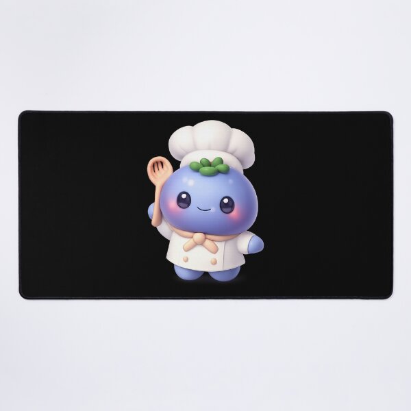 Item preview, Cute Blueberry Chef | Kawaii Fruit Character Art designed and sold by Moons Studio.