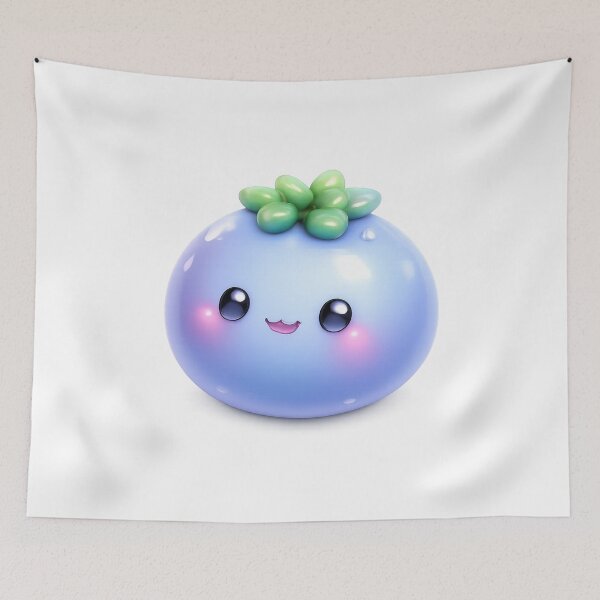 Item preview, Cute Blueberry | Kawaii Fruit Character Art designed and sold by Moons Studio.