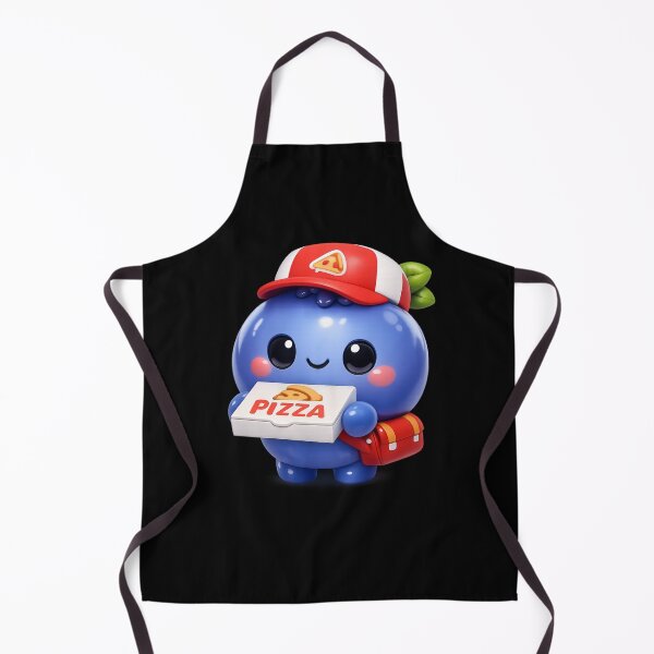 Item preview, Cute Pizza Delivery Blueberry | Kawaii Fruit Character Art designed and sold by Moons Studio.