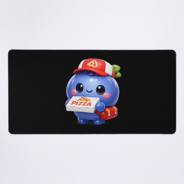 Item preview, Cute Pizza Delivery Blueberry | Kawaii Fruit Character Art designed and sold by Moons Studio.