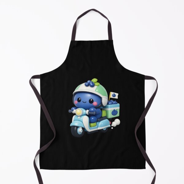 Item preview, Cute Blueberry Delivery Scooter Driver | Kawaii Fruit Character Art designed and sold by Moons Studio.