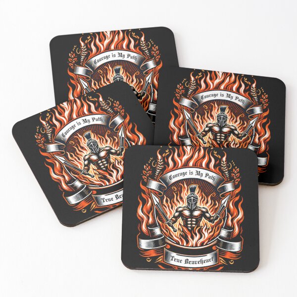 Item preview, Courage is My Path - Spartan Warrior Fire Illustration designed and sold by GenZFashion000.